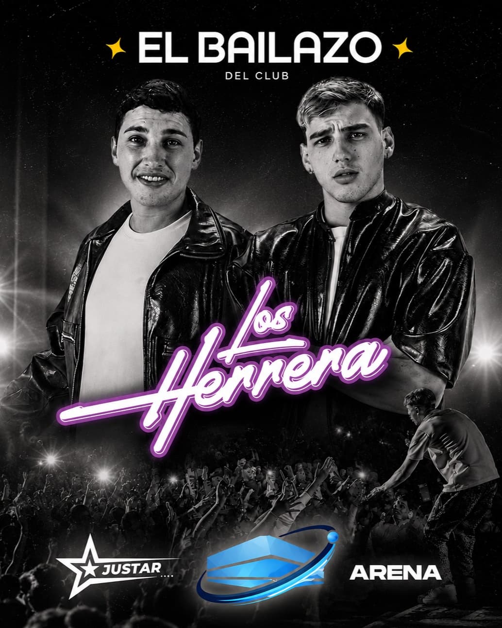 Flyer oficial: El Bailazo del Club presenta Los Herrera